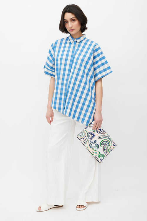 Jil Sander SS 2012 White 
Multicolour Paisley Clutch