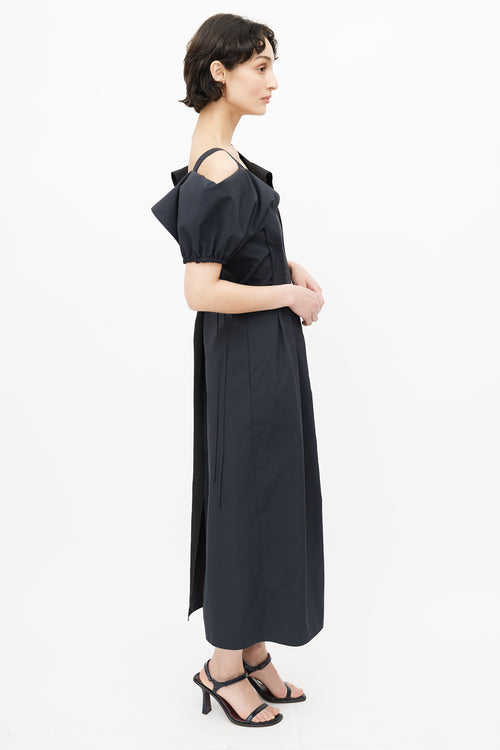 Jil Sander Navy 
Black Colorblock Gabi Dress