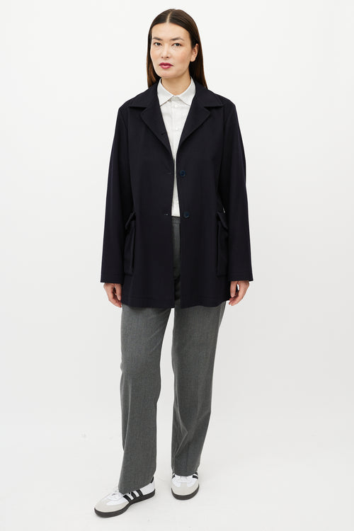 Jil Sander Black Cashmere 
Silk Light Jacket