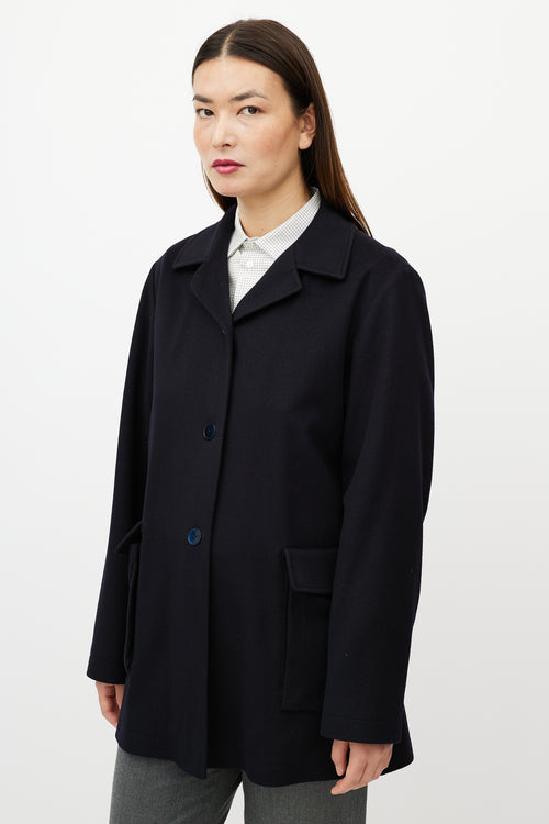 Jil Sander Black Cashmere 
Silk Light Jacket