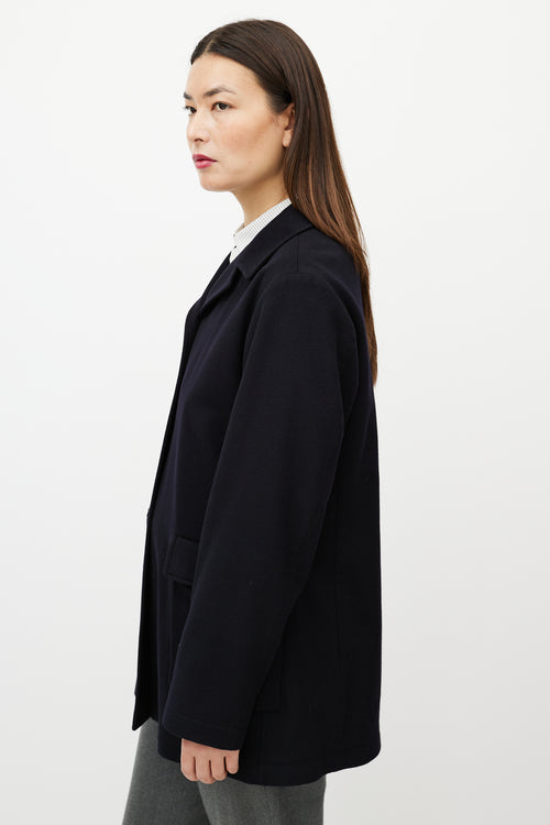 Jil Sander Black Cashmere 
Silk Light Jacket