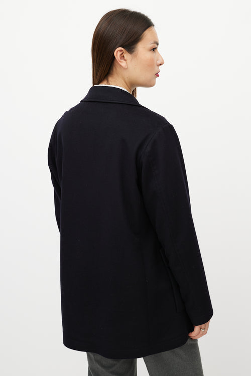 Jil Sander Black Cashmere 
Silk Light Jacket