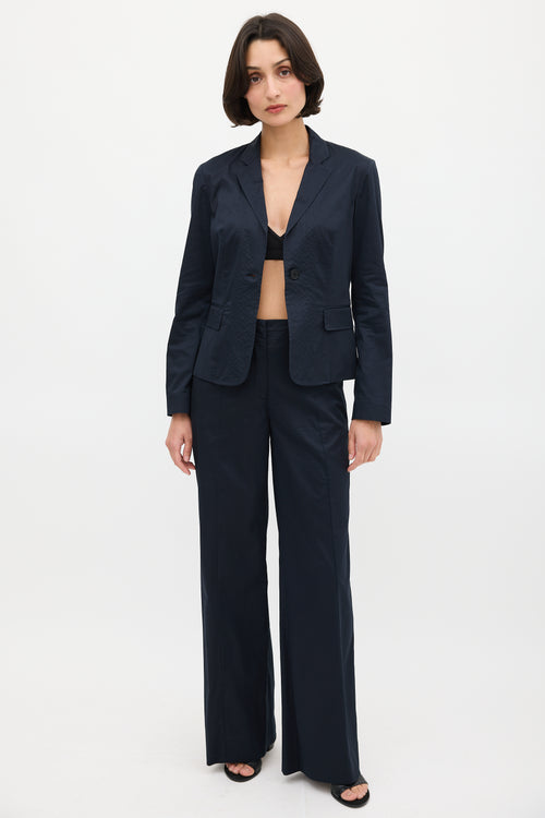 Jil Sander Navy Cotton Suit