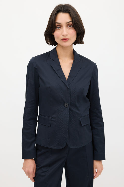 Jil Sander Navy Cotton Suit