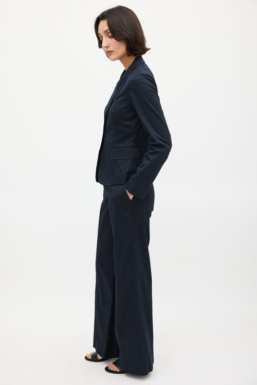 Jil Sander Navy Cotton Suit