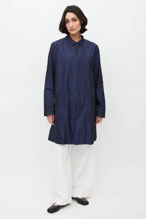 Jil Sander Navy Nylon Coat