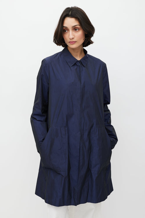 Jil Sander Navy Nylon Coat