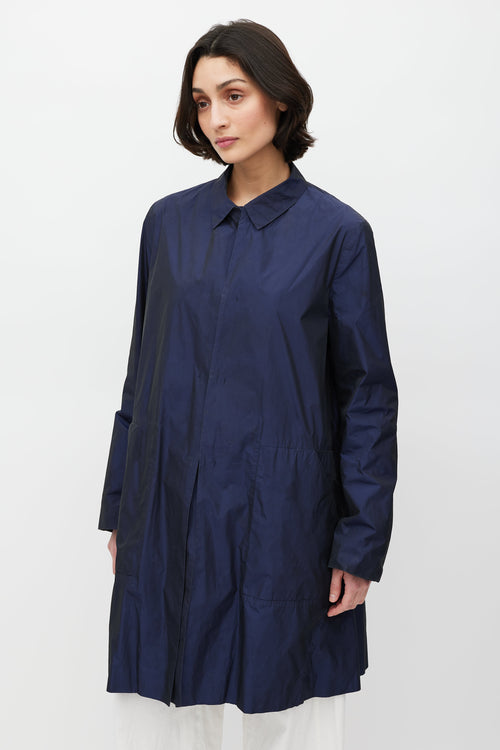 Jil Sander Navy Nylon Coat