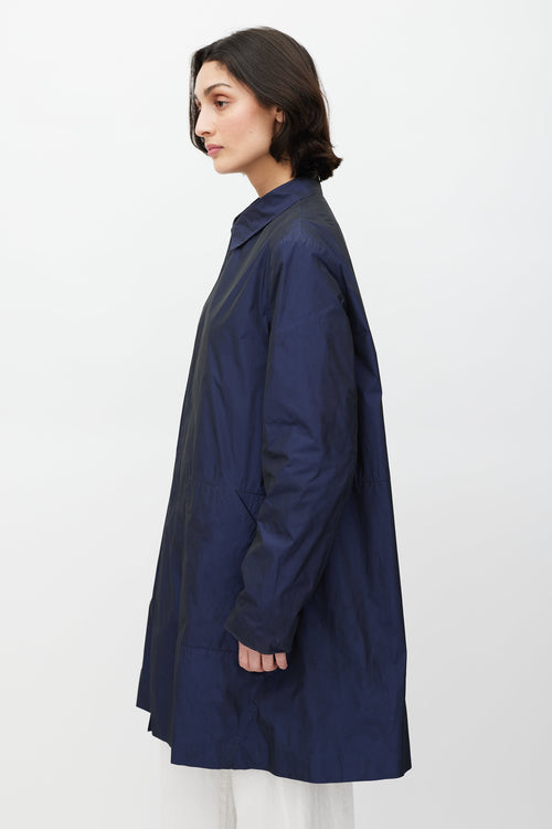 Jil Sander Navy Nylon Coat