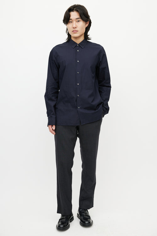 Jil Sander Navy Poplin Shirt