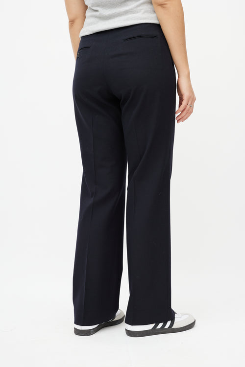 Jil Sander Black Wool Straight Leg Trouser