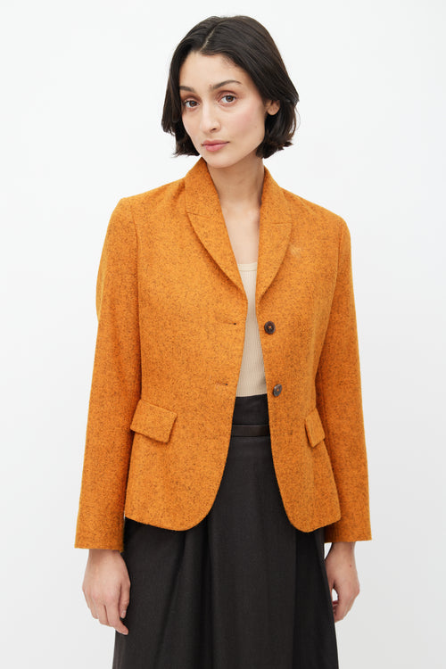 Jil Sander Orange 
Grey Alpaca Blazer