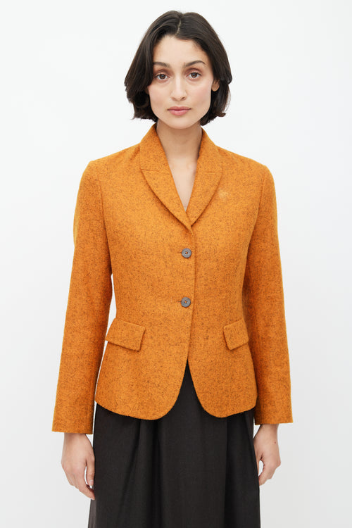 Jil Sander Orange 
Grey Alpaca Blazer