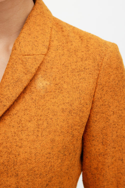 Jil Sander Orange 
Grey Alpaca Blazer