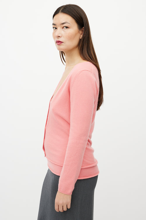 Jil Sander Pink Cashmere Tank 
Cardigan Set