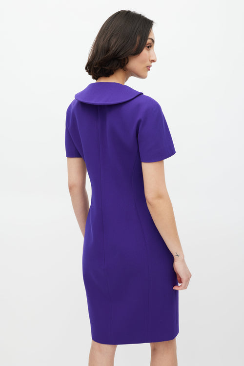 Jil Sander Purple Folded Dress