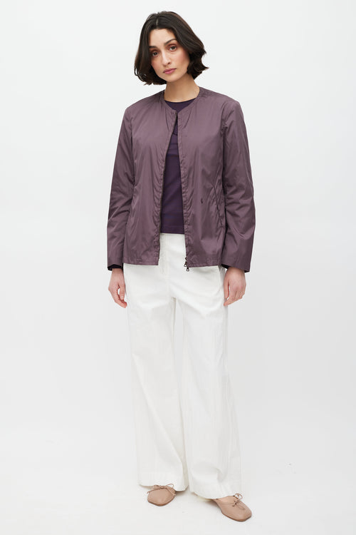 Jil Sander Purple Nylon Jacket