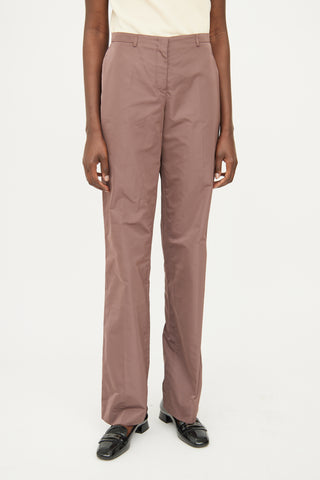 Jil Sander Purple Nylon Taffeta Pant