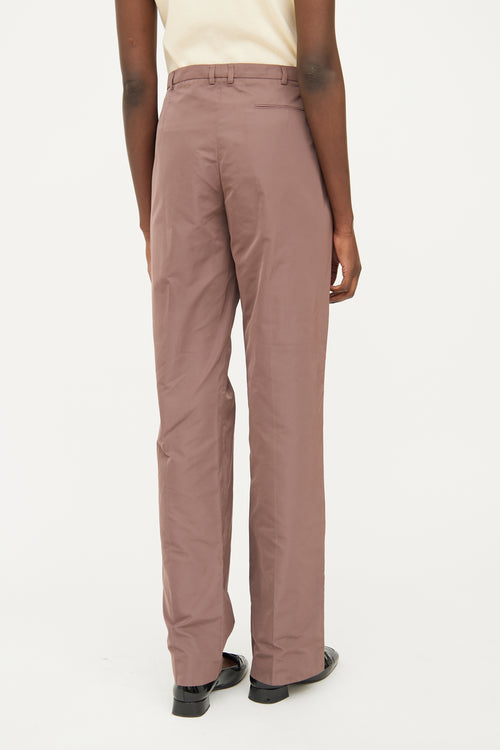 Jil Sander Purple Nylon Taffeta Pant