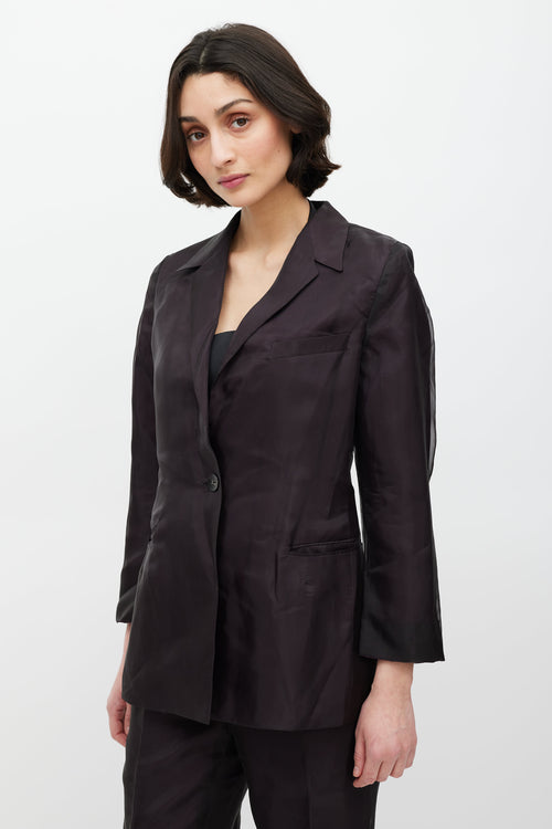 Jil Sander Purple Reflective Two Piece Suit