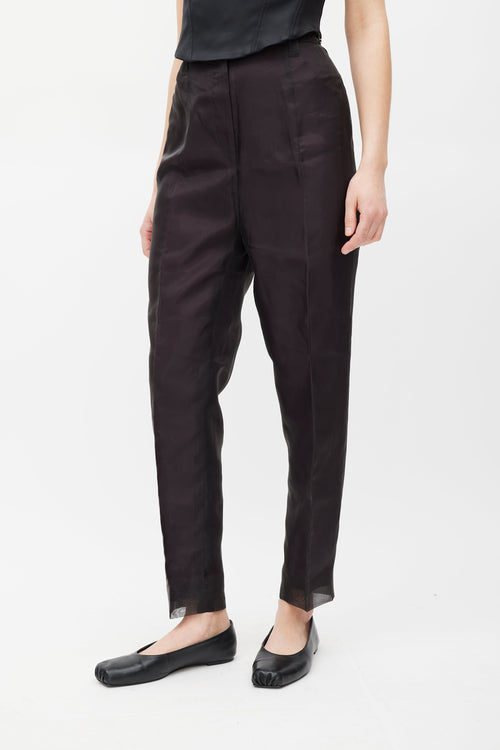 Jil Sander Purple Reflective Two Piece Suit