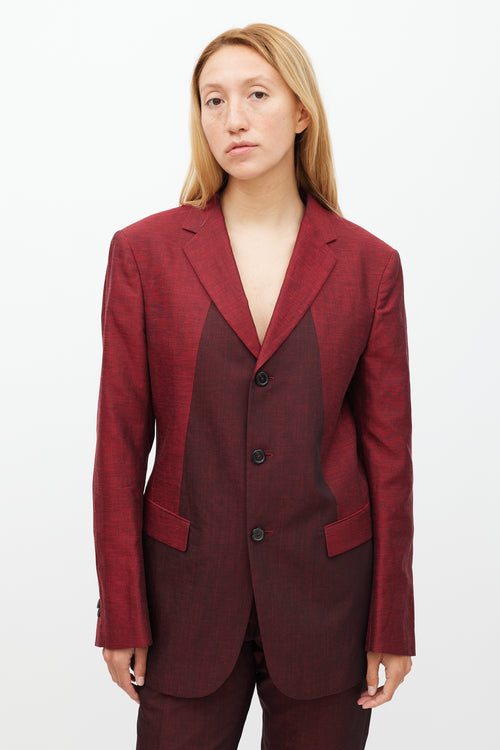 Jil Sander Red Linen 
Mohair Suit