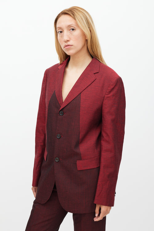 Jil Sander Red Linen 
Mohair Suit