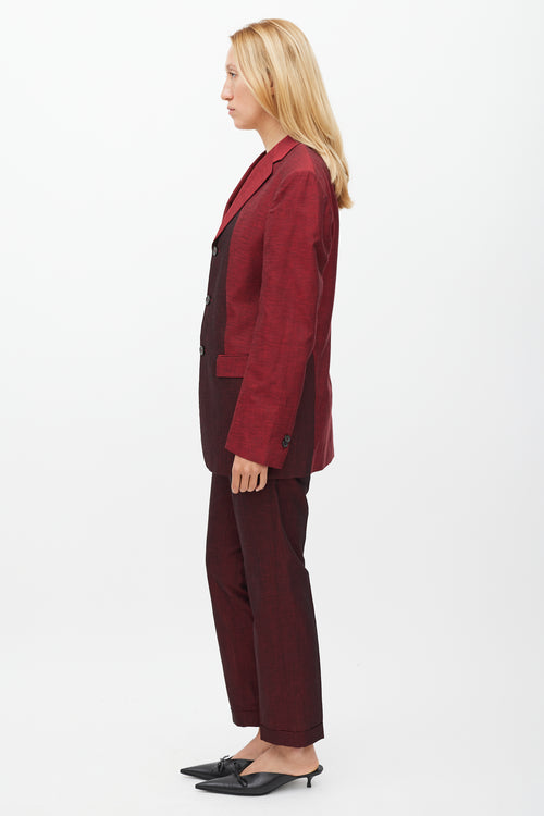 Jil Sander Red Linen 
Mohair Suit