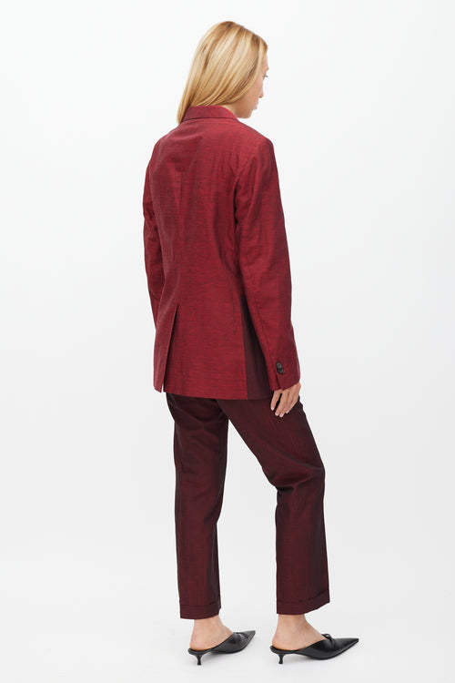 Jil Sander Red Linen 
Mohair Suit