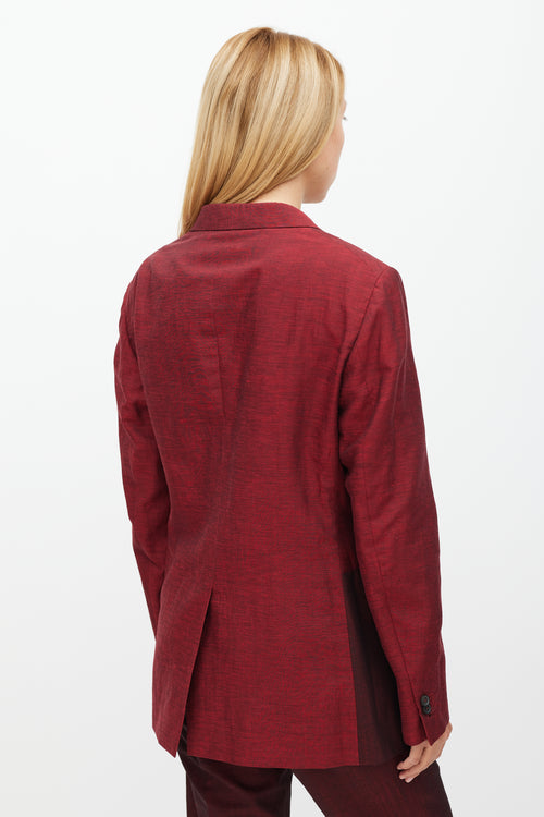 Jil Sander Red Linen 
Mohair Suit