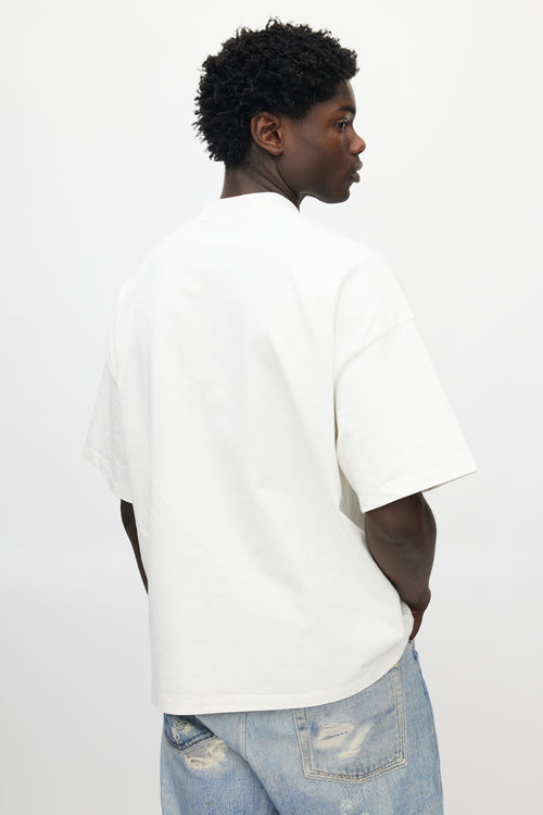 Jil Sander White 
Black Logo T-Shirt