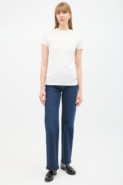 Jil Sander White Logo Label T-Shirt