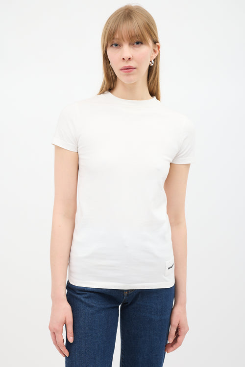 Jil Sander White Logo Label T-Shirt