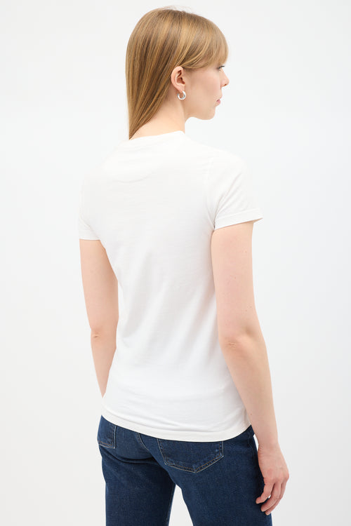 Jil Sander White Logo Label T-Shirt