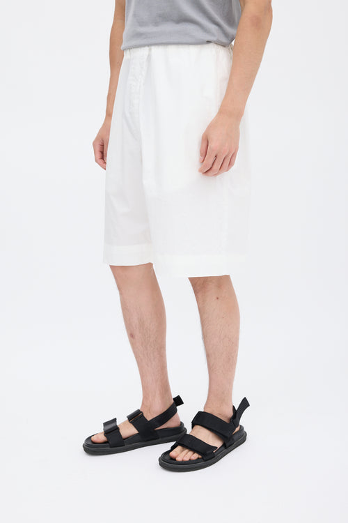 Jil Sander White Wide Leg Shorts