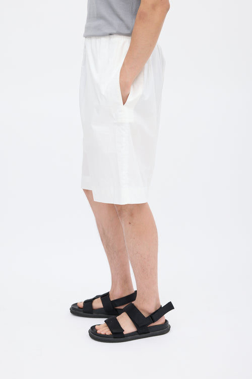 Jil Sander White Wide Leg Shorts