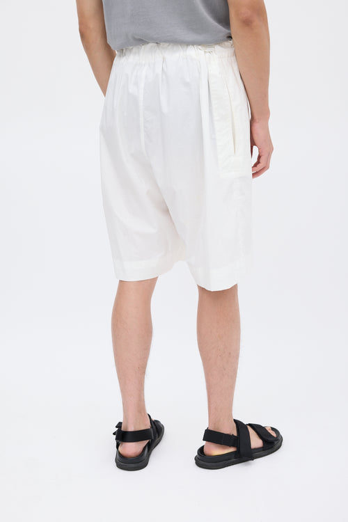 Jil Sander White Wide Leg Shorts