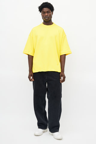 Jil Sander Yellow Short Sleeve Sweatshirt