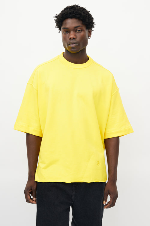 Jil Sander Yellow Short Sleeve Sweatshirt