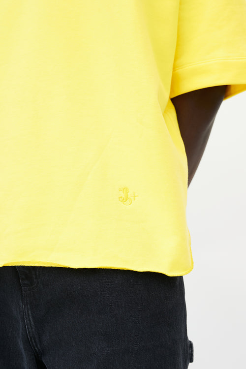 Jil Sander Yellow Short Sleeve Sweatshirt