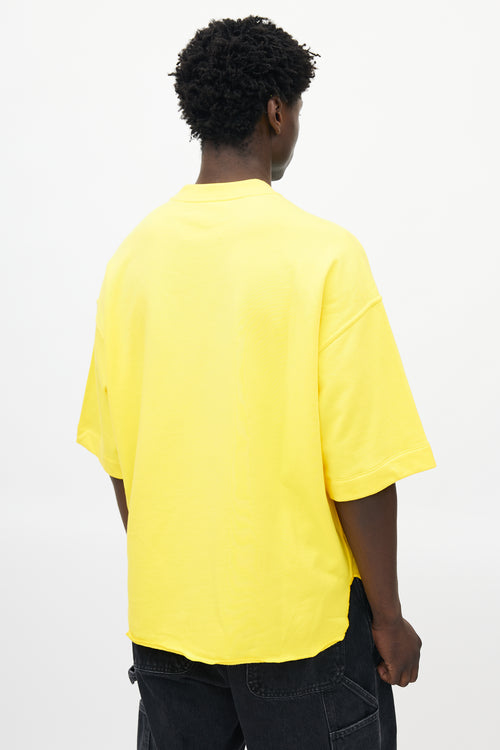 Jil Sander Yellow Short Sleeve Sweatshirt