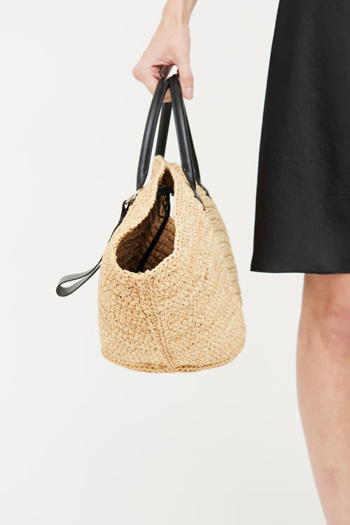 Jil Sander Raffia Sombrero Bag