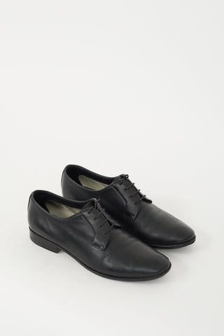 Jil Sander Black Leather Lace Up Derby