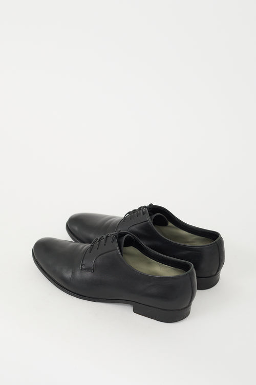 Jil Sander Black Leather Lace Up Derby