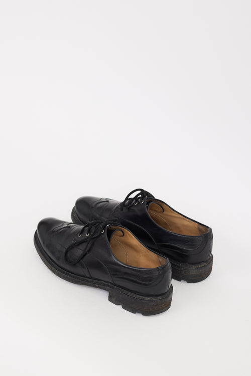 Jil Sander Black Leather Wingtip Oxford