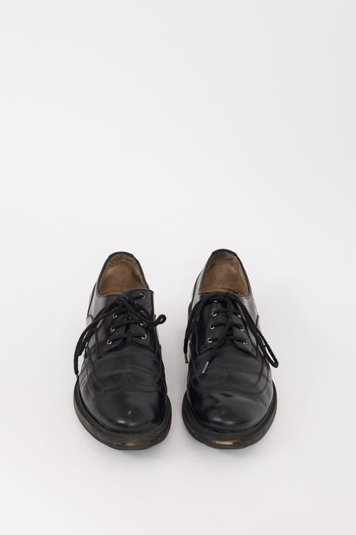 Jil Sander Black Leather Wingtip Oxford