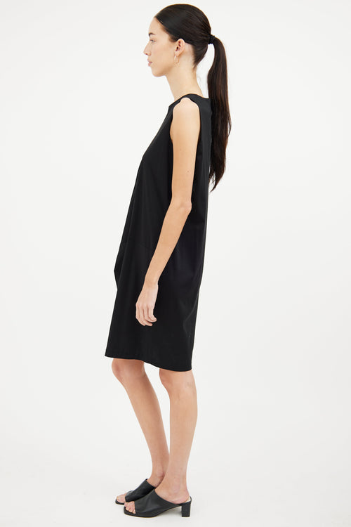 Jil Sander Black Inverted Pleat Dress