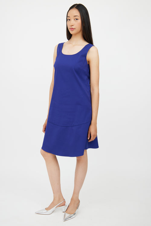 Jil Sander Blue Midi Sleeveless Dress