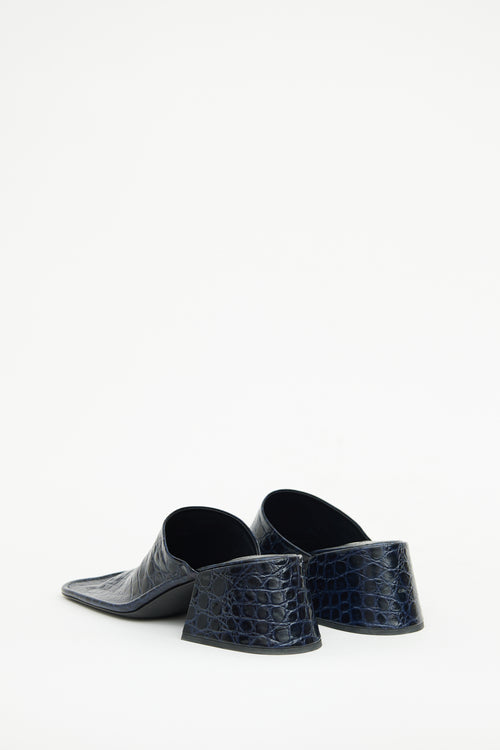 Jil Sander Navy Embellished Maxi Mule