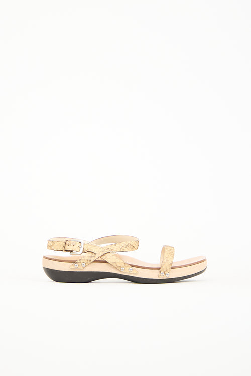 Jil Sander Textured Leather Sandal